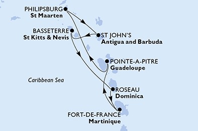 Voyages Rubio - Voyages de groupe - CROISIÈRE MSC – LES ANTILLES 2024